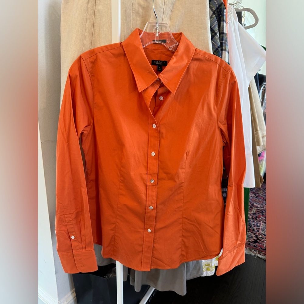 Talbots stretch cotton shirt